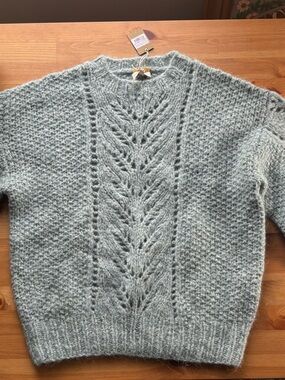 Handstich Filagree Wool Sweater by Ann Mashburn| L